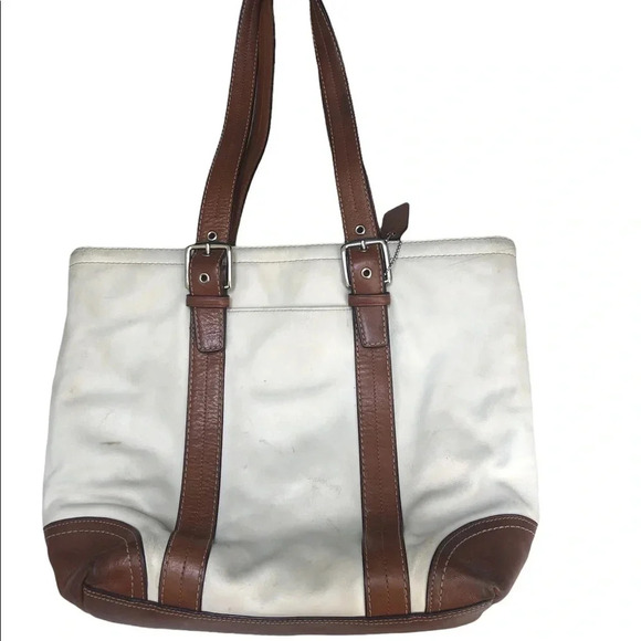 COACH HAMPTON LEATHER SATCHEL - Picture 1 of 11